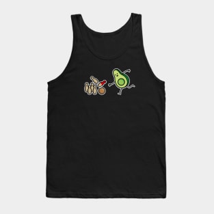 Funny avocado Skittles cartoon Skittle player gift Tank Top